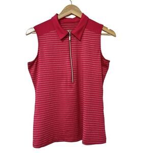 Tail Tech Sleeveless Golf Tennis Pickleball Top Size M Pink Stripe Women's